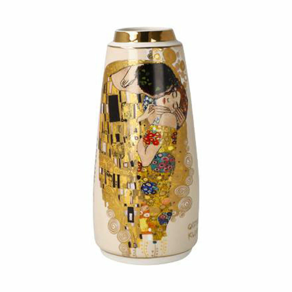 Goebel Vase Gustav Klimt - The Kiss, flower vase, decorative vase, porcelain, H 18.5 cm, 67062911