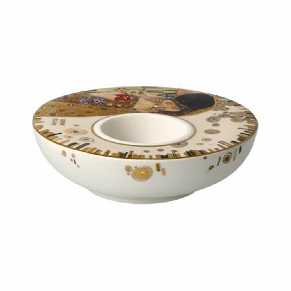 Goebel Candle Holder Gustav Klimt - The Kiss, Tealight Holder, Porcelain, 67062751