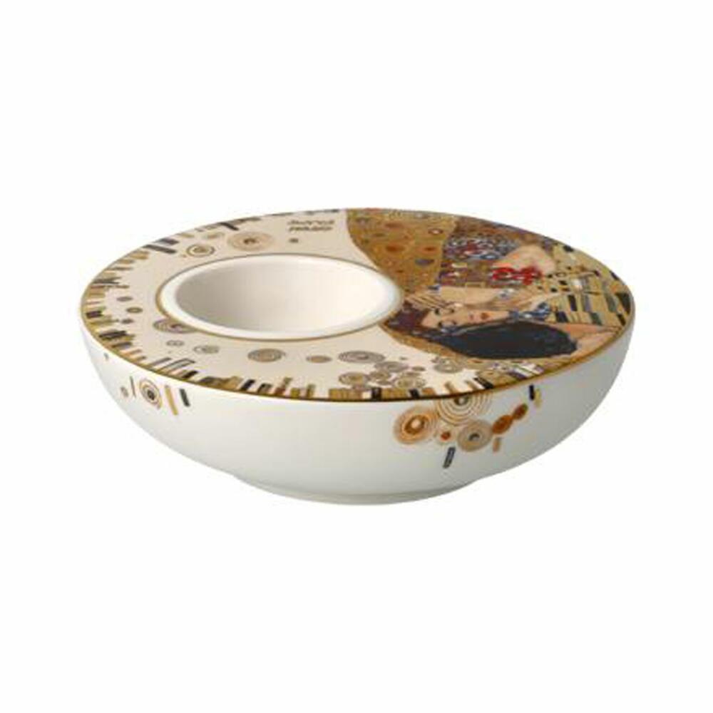 Goebel Candle Holder Gustav Klimt - The Kiss, Tealight Holder, Porcelain, 67062751