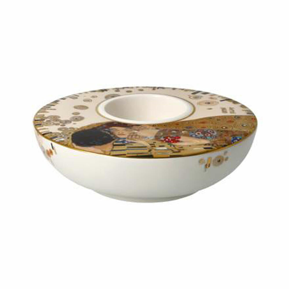 Goebel Candle Holder Gustav Klimt - The Kiss, Tealight Holder, Porcelain, 67062751