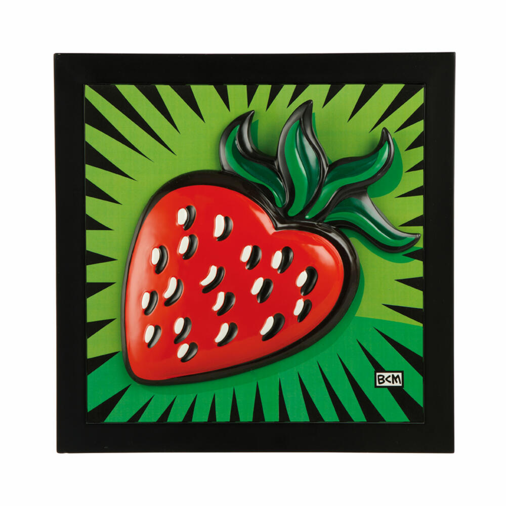 Goebel Strawberry Wandbild, Burton Morris, Erdbeere, Bild, Dekoration, Hartporzellan, 67040253