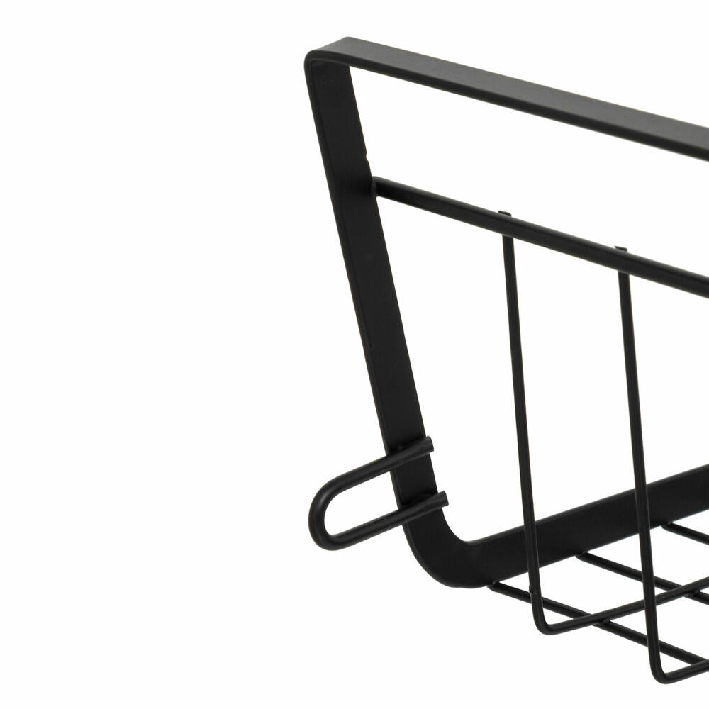 5five Simply Smart Hang Shelve, Hängekorb, Einhängekorb, Korb, Regal, Stahl, Schwarz, 51.5 cm, 203140