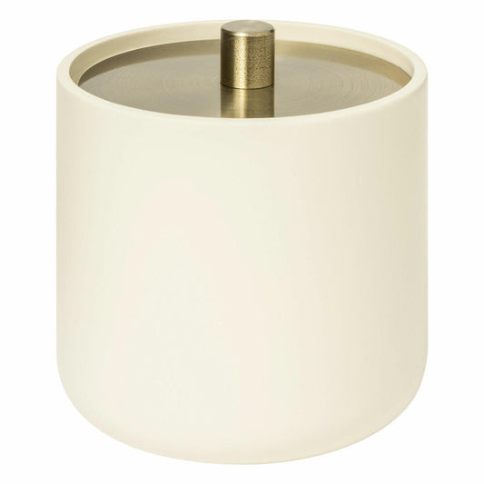 5five Simply Smart Wattepads Behälter Duo, Aufbewahrungsdose, Polyresin, Beige, 200196A