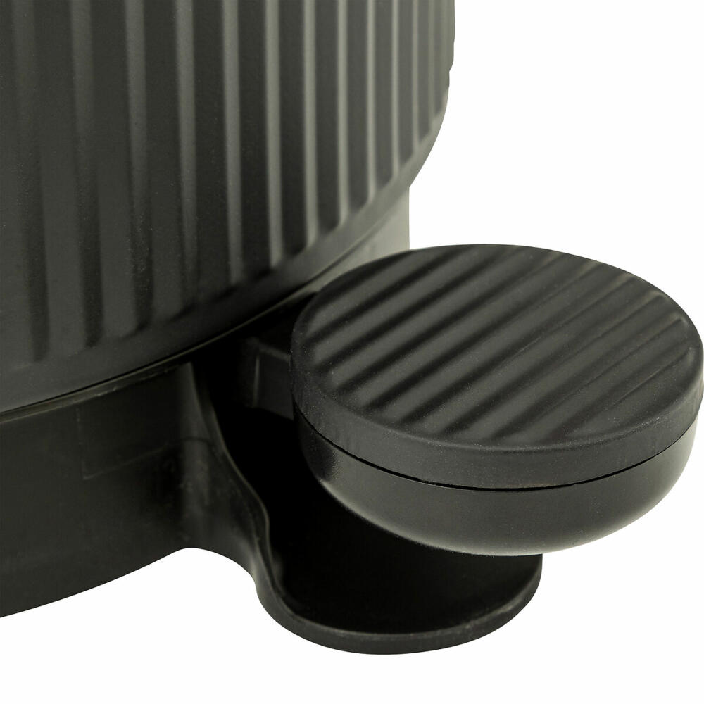 5five Simply Smart Mülleimer Onyx, Pedal-Abfalleimer, Stahl, PP, Schwarz, 5 L, 200173B