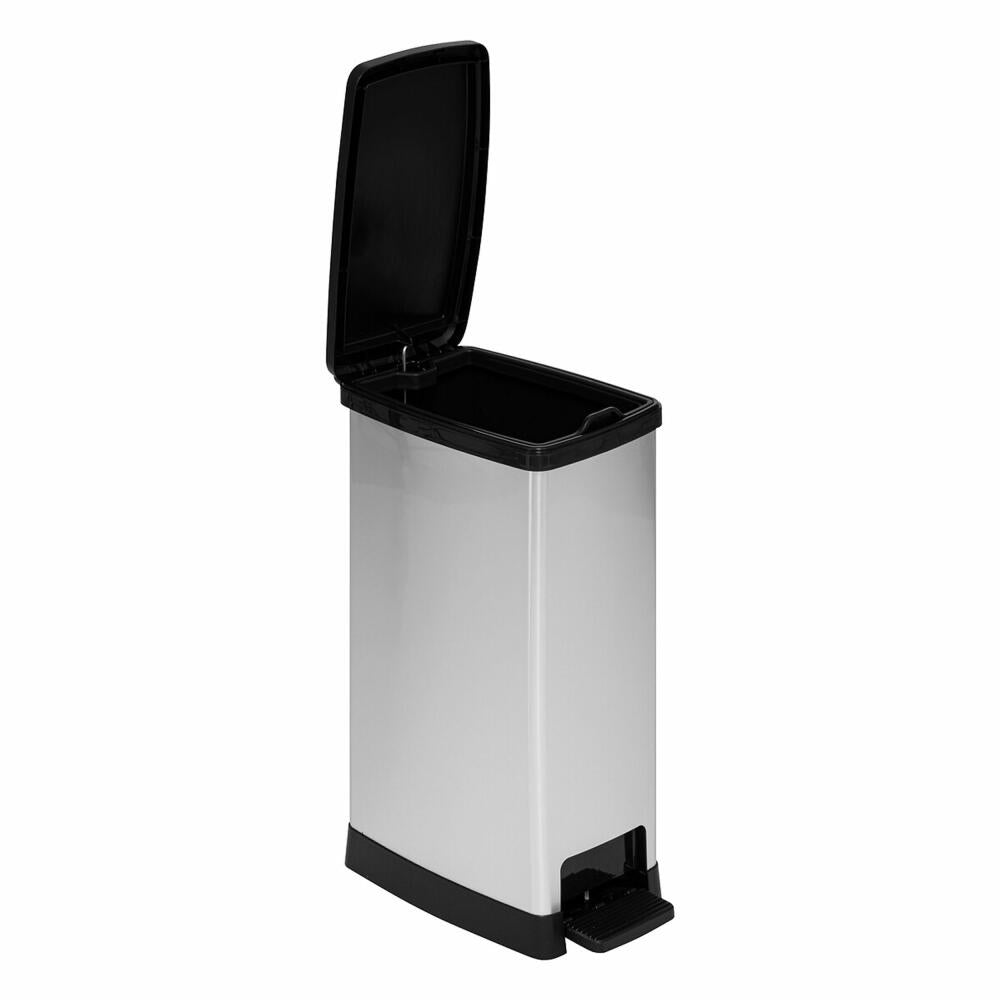 5five Simply Smart Pedal-Abfalleimer Ariane, Mülleimer, Soft Close, Polypropylen, Silber, 40 L, 206737