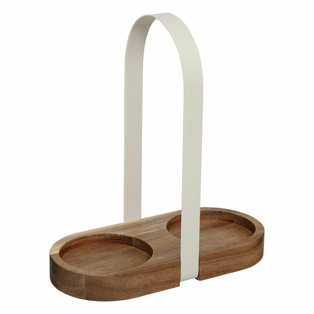 5five Simply Smart Essig und Öl Set, 3-tlg., Menage, Essigflasche, Ölflasche, Holz / Glas, 203015