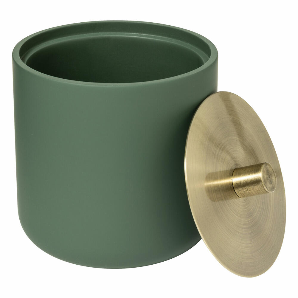 5five Simply Smart Wattepads Behälter Duo, Aufbewahrungsdose, Polyresin, Grün, 200196B