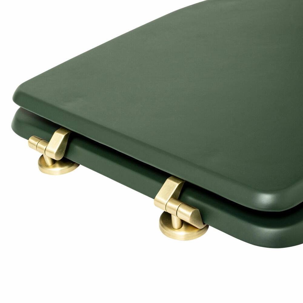 5five Simply Smart Toilettendeckel Duo, Klobrille, Klodeckel, Toilettensitz, HDF, Grün, 200165B