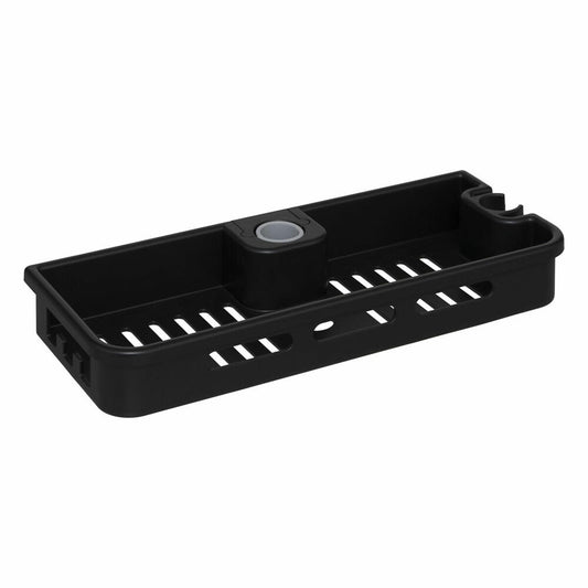 5five Simply Smart Duschregal, Duschablage, Ablage, für Duschsäule, Kunststoff, Schwarz, 200146