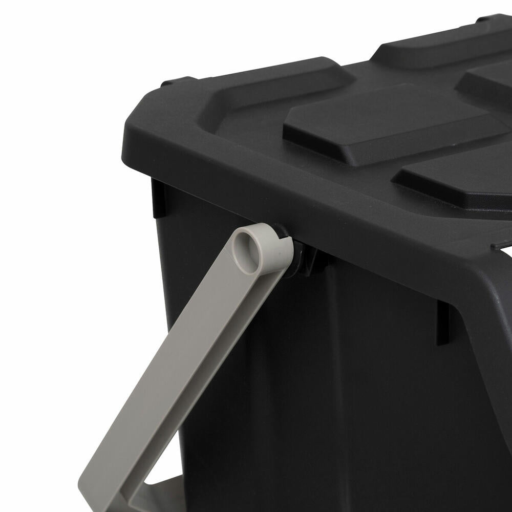 5five Simply Smart Mülleimer, Abfalleimer, Kunststoff, Schwarz, 37 L, 202426