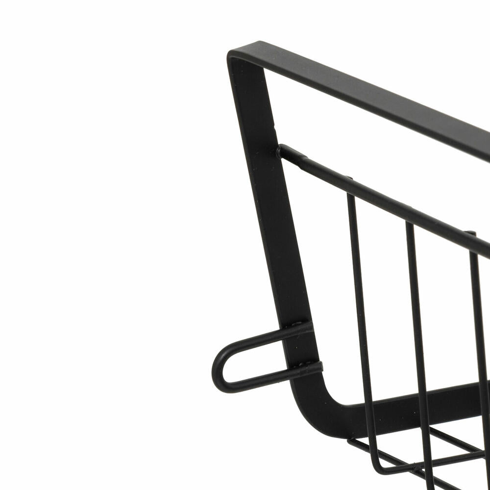 5five Simply Smart Hang Shelve, Hängekorb, Einhängekorb, Korb, Regal, Stahl, Schwarz, 31.5 cm, 203129