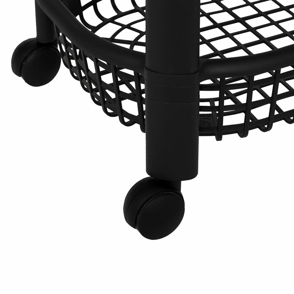 5five Simply Smart Rollregal Trolley, Servierwagen, Küchenwagen, Kunststoff, Schwarz, 189990A