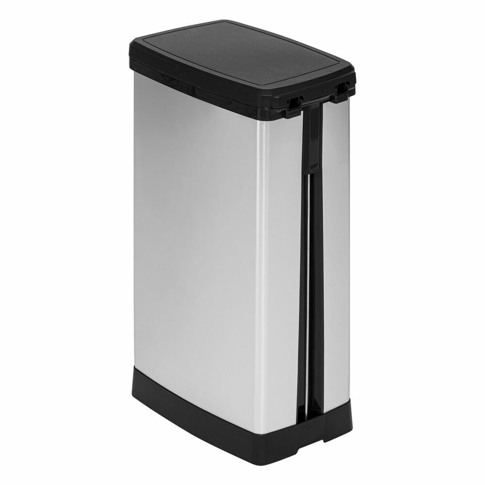 5five Simply Smart Pedal-Abfalleimer Ariane, Mülleimer, Soft Close, Polypropylen, Silber, 40 L, 206737