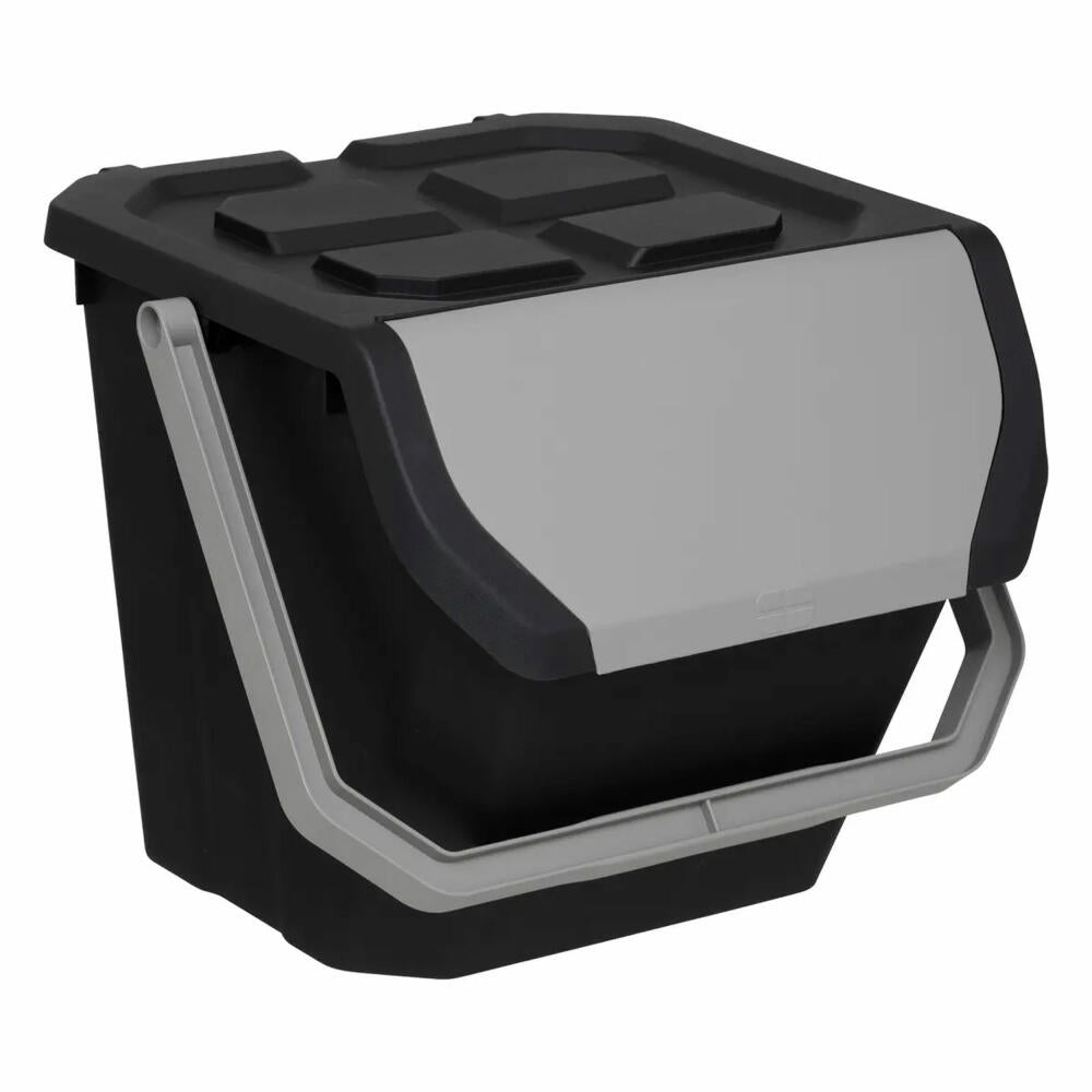 5five Simply Smart Mülleimer, Abfalleimer, Kunststoff, Schwarz, 24 L, 206740