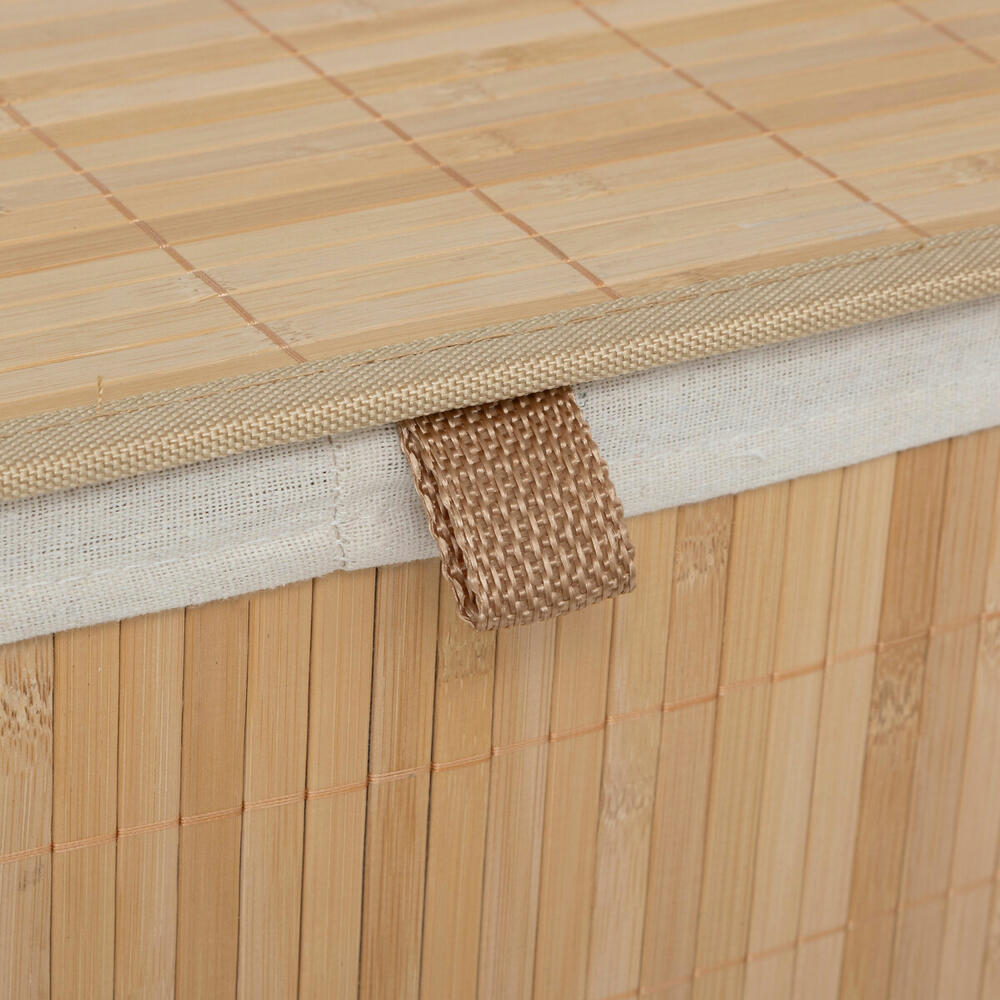 5five Simply Smart Wäschekorb, Wäschetonne, Wäschebox, Bambus, 100 L, 200141