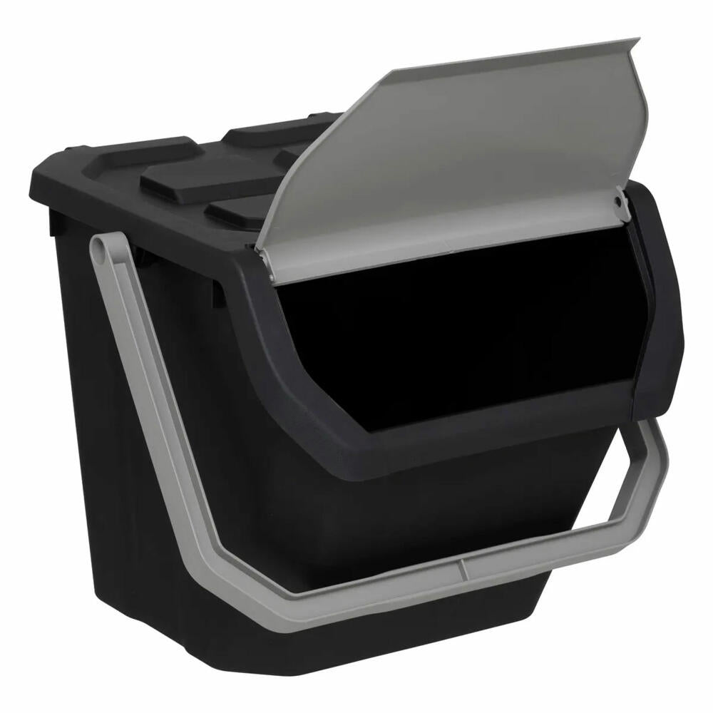 5five Simply Smart Mülleimer, Abfalleimer, Kunststoff, Schwarz, 24 L, 206740