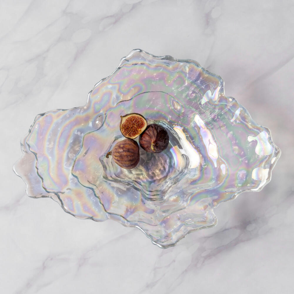 Leonardo Muschelschale Poesia, Schale, Dekoschale, Obstschale, Deko, Kalk-Natron Glas, Klar, 38x29 cm, 038932