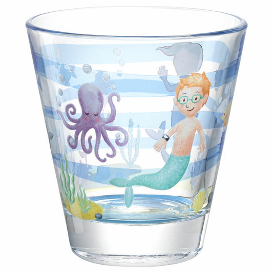 Leonardo Trinkglas Bambini Avventura Meer, Trinkbecher, Kalk-Natron-Glas, Mehrfarbig, 215 ml, 044418