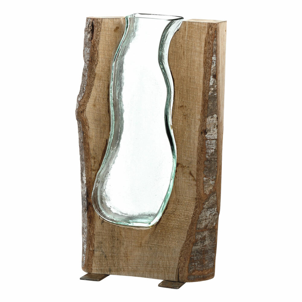 Leonardo Holzvase CASOLARE, Dekovase, Holz Vase, Materialmix, Mehrfarbig, 36 cm, 038510