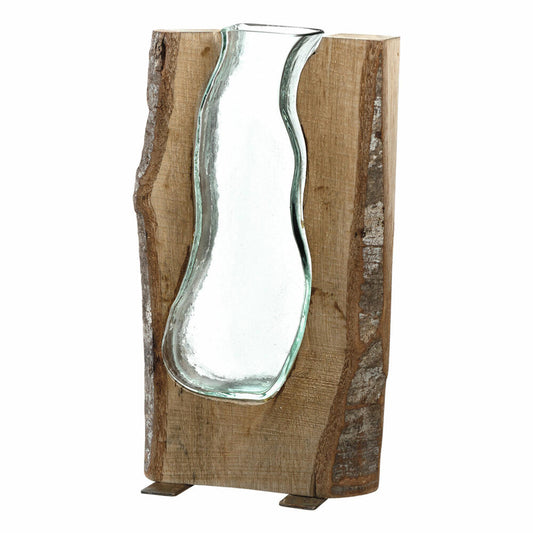 Leonardo Holzvase CASOLARE, Dekovase, Holz Vase, Materialmix, Mehrfarbig, 36 cm, 038510