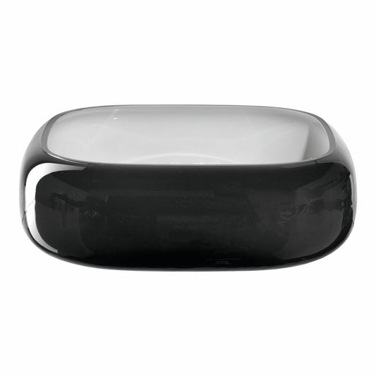 Leonardo bowl Milano, decorative bowl, storage, soda-lime glass, grey, 23 x 23 cm, 041658