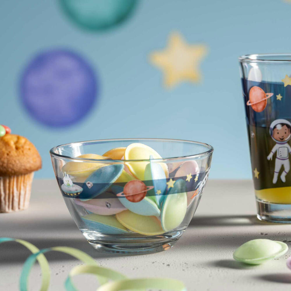 Leonardo Bowl Bambini Avventura Universe, Bowl, Small Bowl, Soda-lime Glass, Multicoloured, 12 cm, 044416