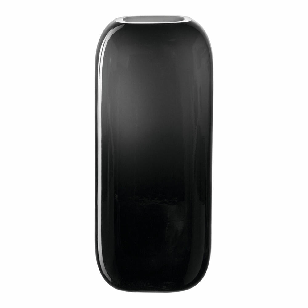 Leonardo Vase Milano, Dekovase, Blumenvase, Kalk-Natron Glas, grau, 21 cm, 041652
