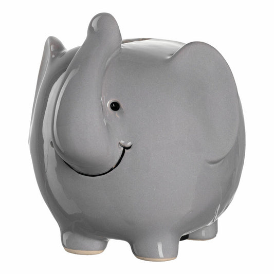 Leonardo Spardose Bambini Elefant, Sparschwein, Sparbüchse, Keramik, grau, 11.5 cm, 039193