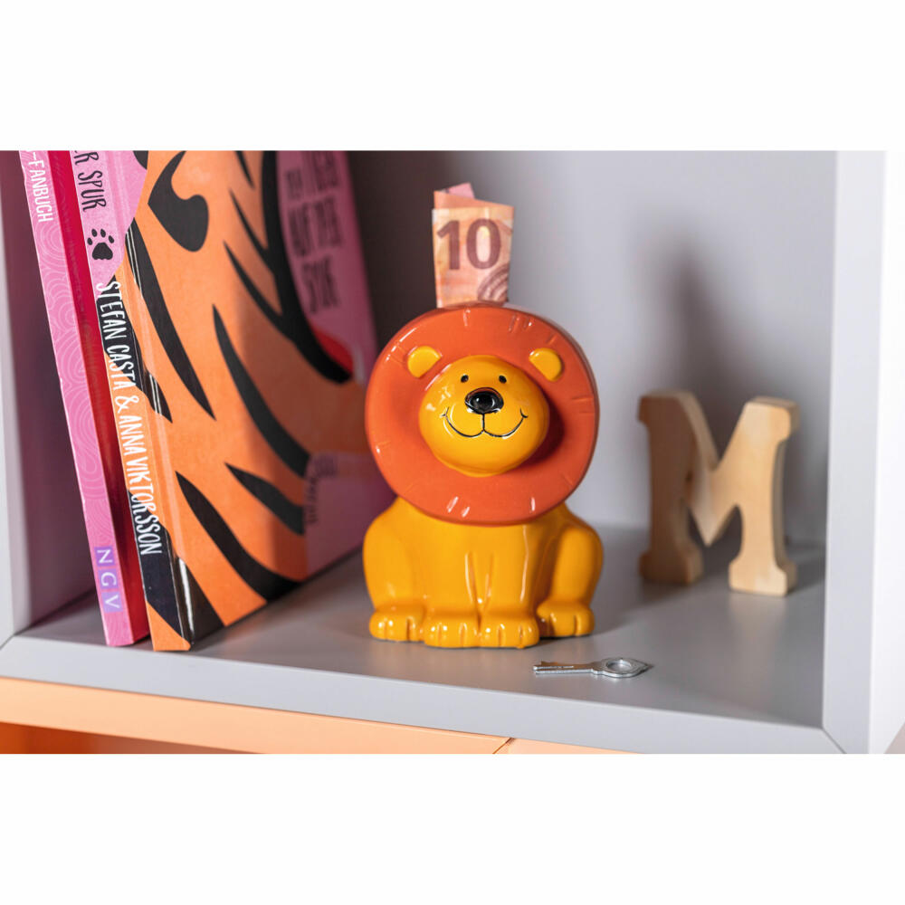 Leonardo Spardose Bambini Löwe, Sparschwein, Sparbüchse, Keramik, mehrfarbig, 12.8 cm, 039192