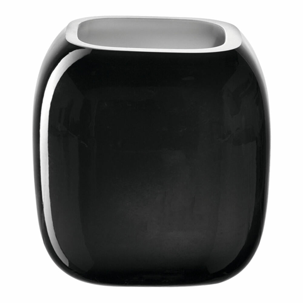 Leonardo Vase Milano, Dekovase, Blumenvase, Kalk-Natron Glas, grau, 9.3 cm, 041649