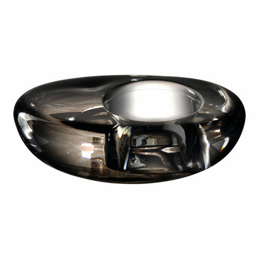 Leonardo table light Casolare, tealight holder, lantern, soda-lime glass, dark grey, 3 cm, 041833