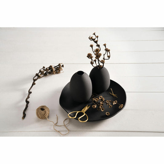 Leonardo Vase Casolare Metall, Dekovase, Blumenvase, Metall, schwarz, 19 cm, 041698