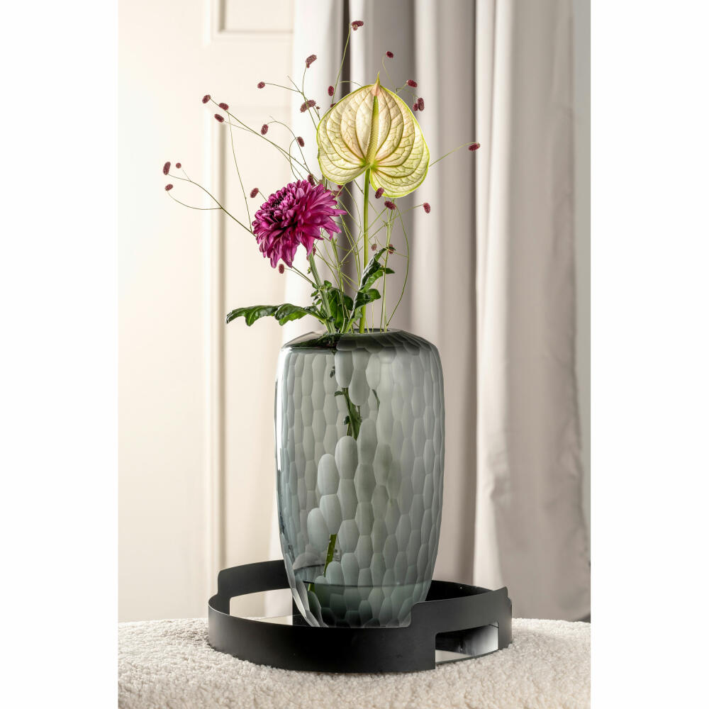 Leonardo Vase Bellagio, Blumenvase, Dekovase, Glas, Anthrazit, 36 cm, 036449