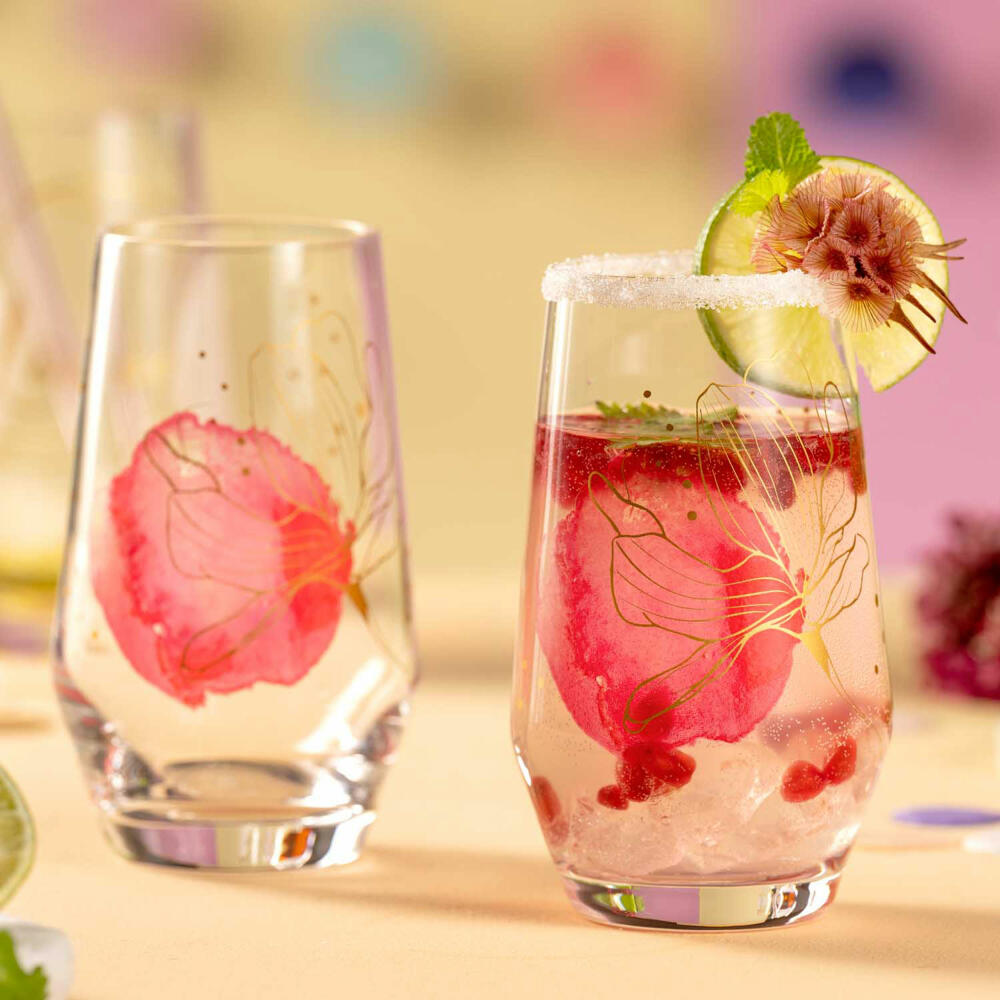 Leonardo Trinkglas Presente Blüte, Kristallglas, Mehrfarbig, 365 ml, 044482