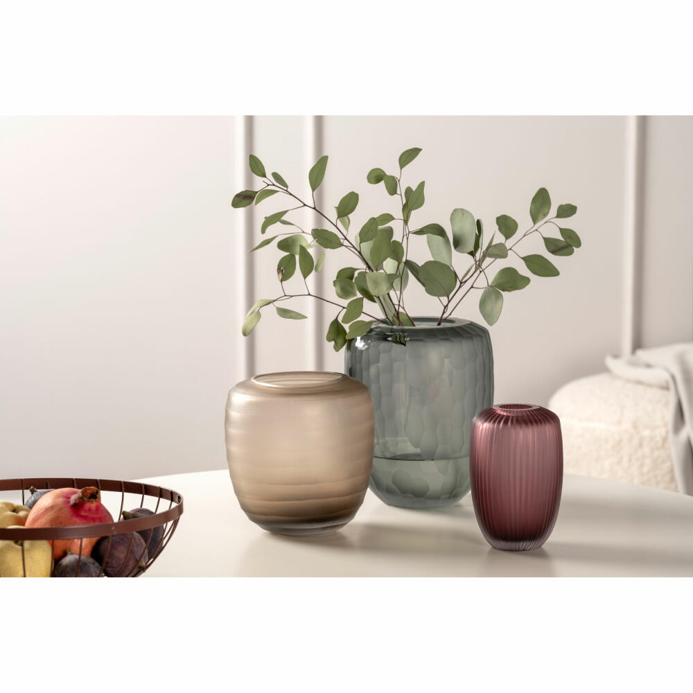 Leonardo vase Bellagio, flower vase, decorative vase, glass, anthracite, 22 cm, 036448