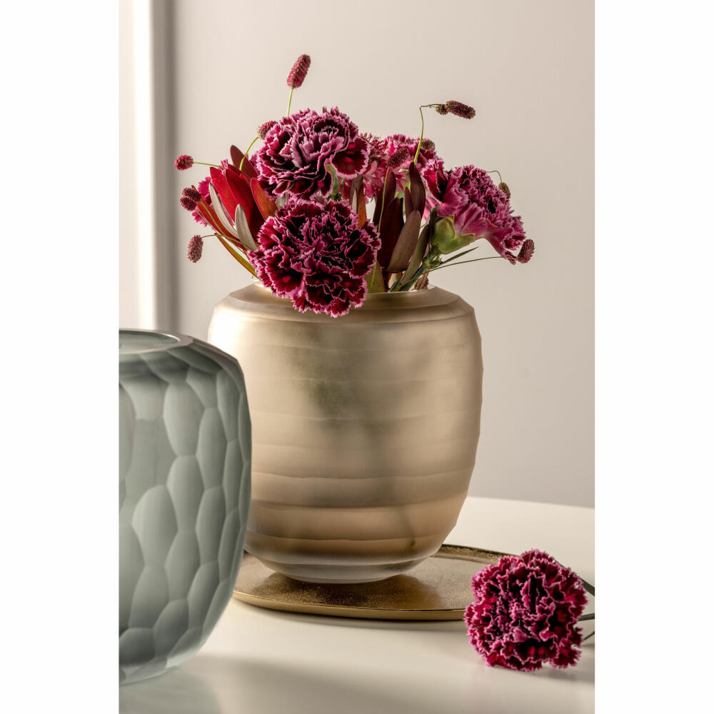 Leonardo vase Bellagio, flower vase, decorative vase, glass, beige, 17.5 cm, 036451