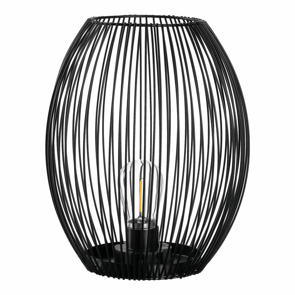 Leonardo Laterne mit LED Casolare, Lampe, LED Windlicht, Metall, schwarz, 24.2 cm, 041680