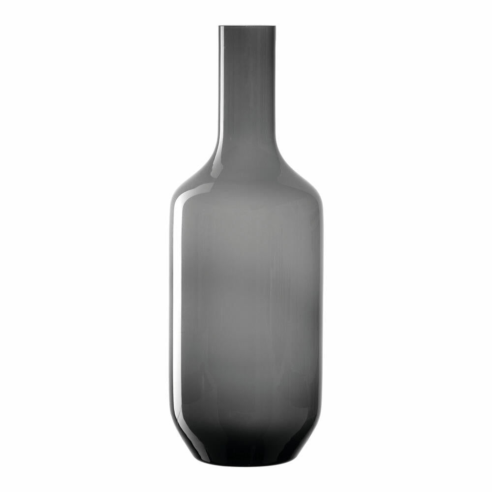 Leonardo Vase Milano, Dekovase, Blumenvase, Kalk-Natron Glas, grau, 64 cm, 041746