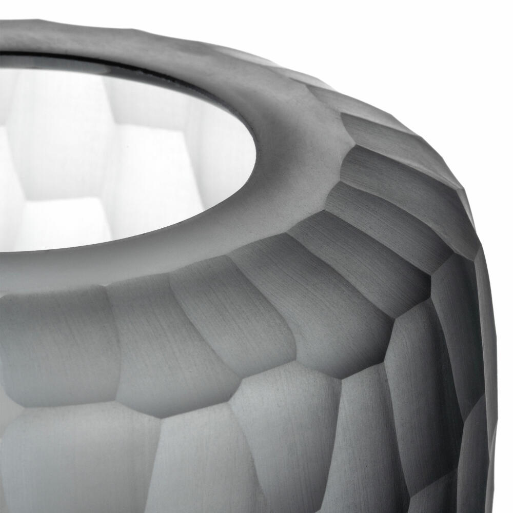 Leonardo vase Bellagio, flower vase, decorative vase, glass, anthracite, 22 cm, 036448