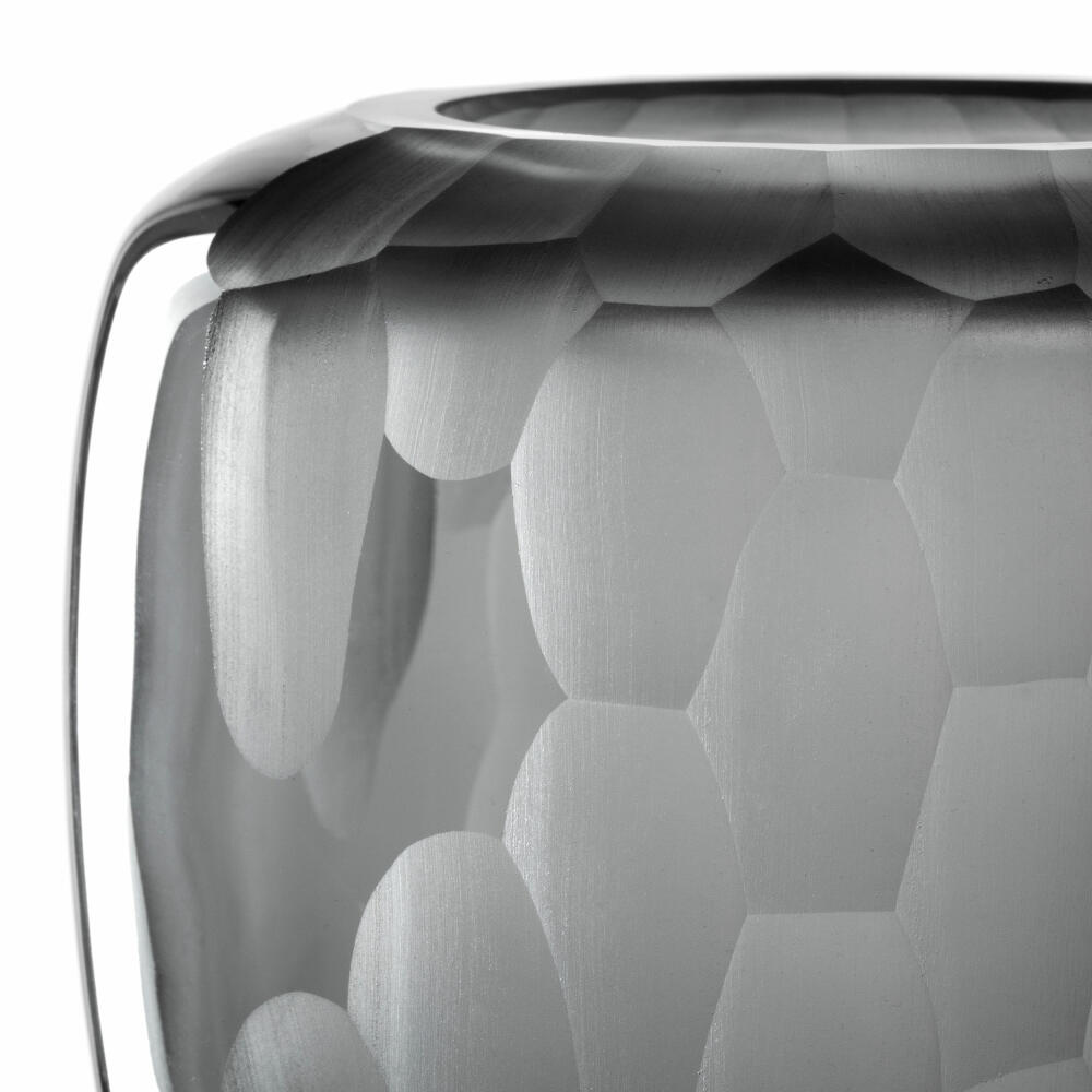 Leonardo Vase Bellagio, Blumenvase, Dekovase, Glas, Anthrazit, 17.5 cm, 036450