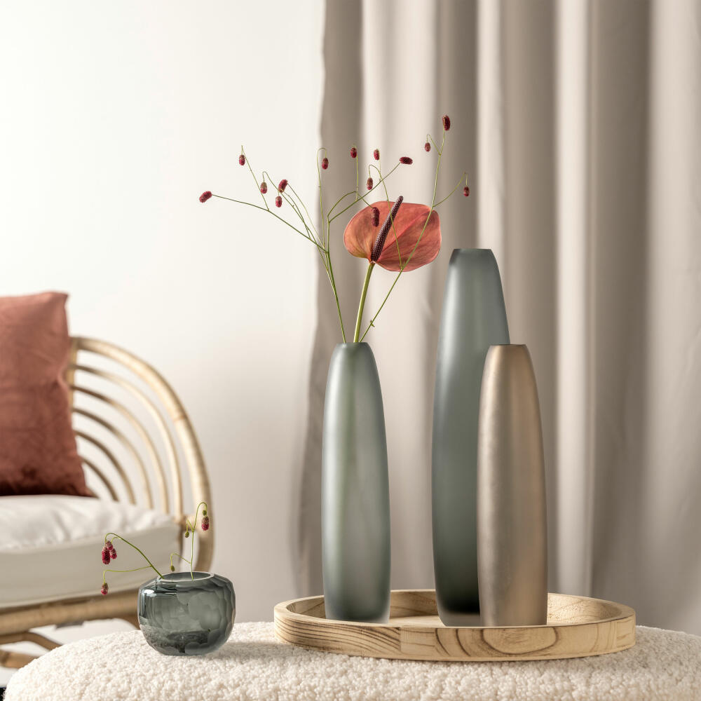 Leonardo Vase Bellagio, Blumenvase, Dekovase, Glas, Anthrazit, 45 cm, 036453