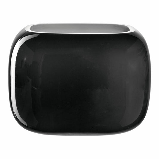 Leonardo Vase Milano, decorative vase, flower vase, soda-lime glass, gray, 13 x 18 x 14 cm, 041660