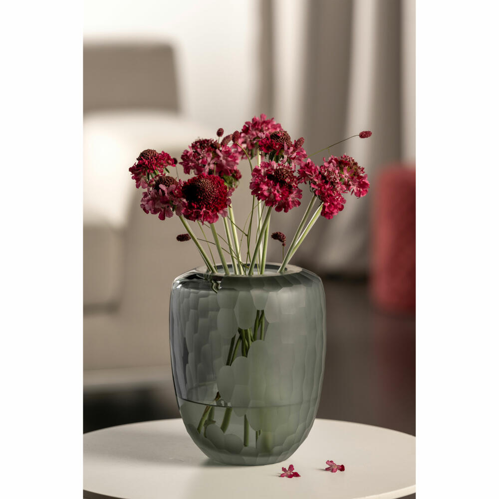 Leonardo vase Bellagio, flower vase, decorative vase, glass, anthracite, 22 cm, 036448