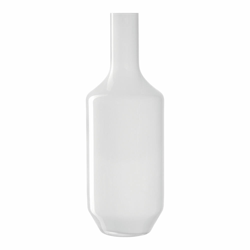 Leonardo Vase Milano, Dekovase, Blumenvase, Kalk-Natron Glas, weiß, 39 cm, 041647