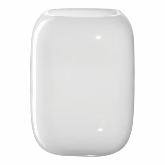 Leonardo Vase Milano, Dekovase, Blumenvase, Kalk-Natron Glas, weiß, 20 x 15 cm, 041663