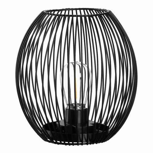 Leonardo Lantern with LED Casolare, Lamp, LED Lantern, Metal, Black, 18 cm, 041679