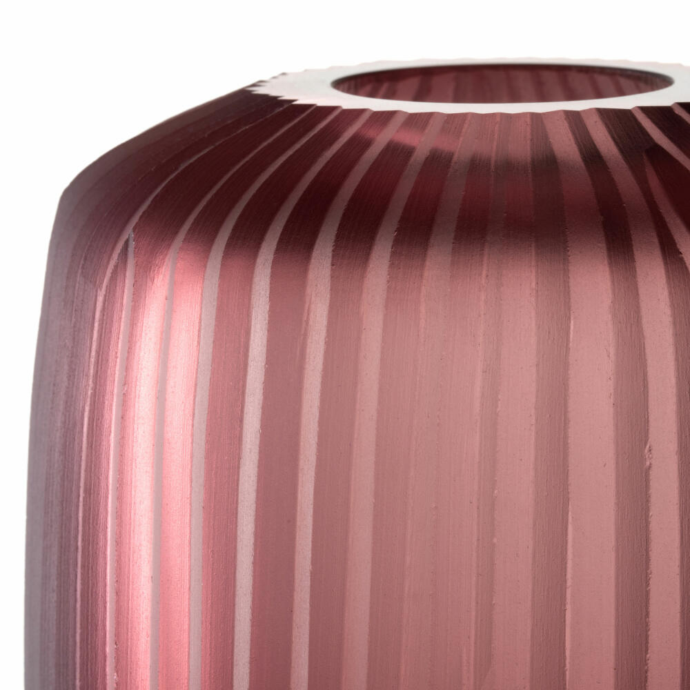 Leonardo vase Bellagio, flower vase, decorative vase, glass, berry, 15.5 cm, 036446