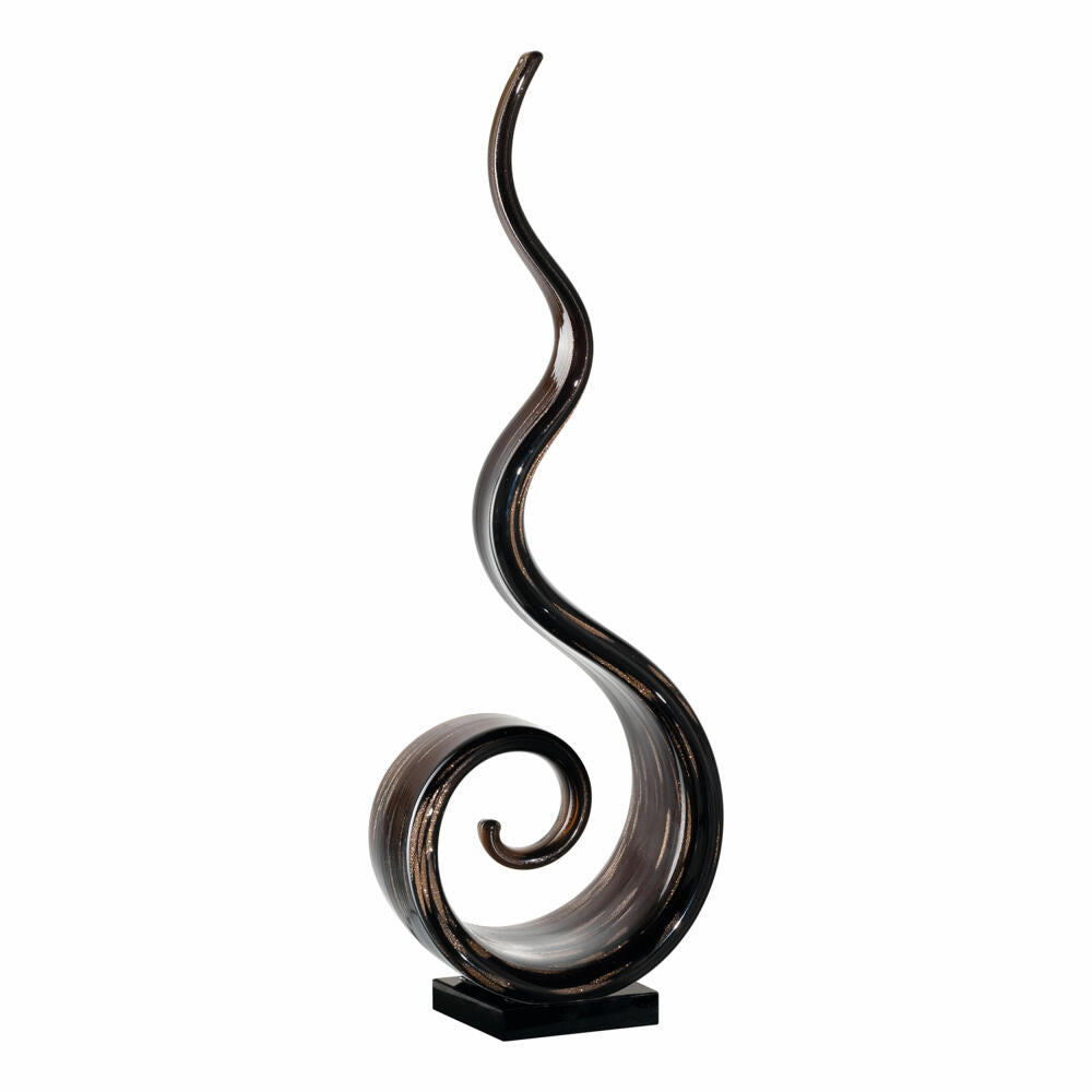 Leonardo Object Casolare, decorative object, decorative figure, sculpture, soda-lime glass, black, 40 cm, 041672