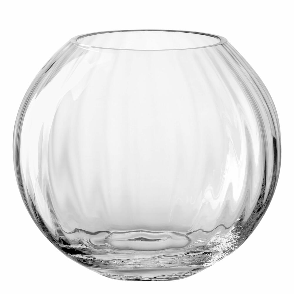 Leonardo ball vase Poesia, flower vase, glass vase, decorative vase, ball vase, soda-lime glass, clear, H 17.5 cm, 038940