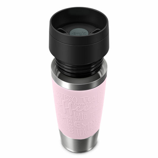 Emsa Isolierbecher Travel Mug Classic, To-Go-Becher, Edelstahl, Pastellrosa, 360 ml, N20206